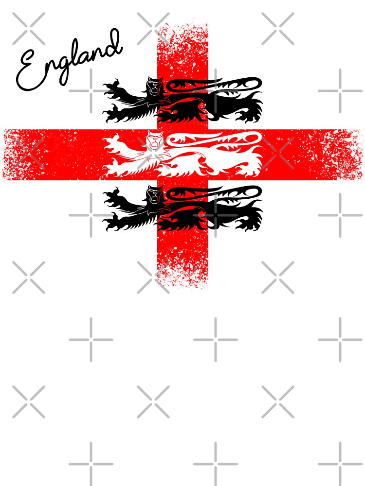 Distressed England Flag with three Lions by scrolla