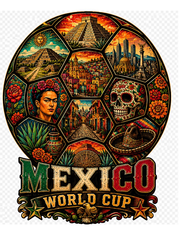 Mexico Soccer Shirt - Mexican Landmarks Football Gift for Mexico Fans by UrbanPrintVibes