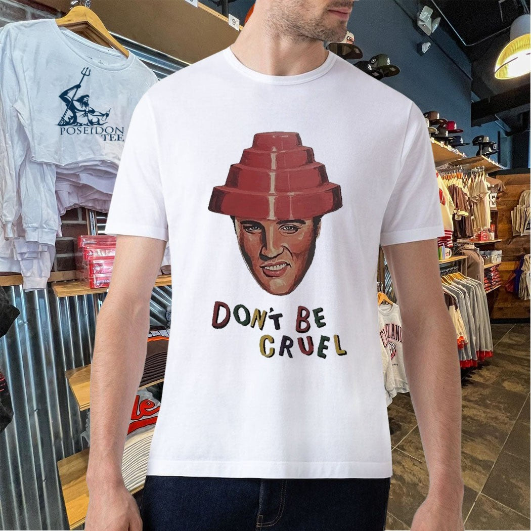 Retro Elvis Presley Devo Hat Don’t Be Cruel Pop Art T-shirt