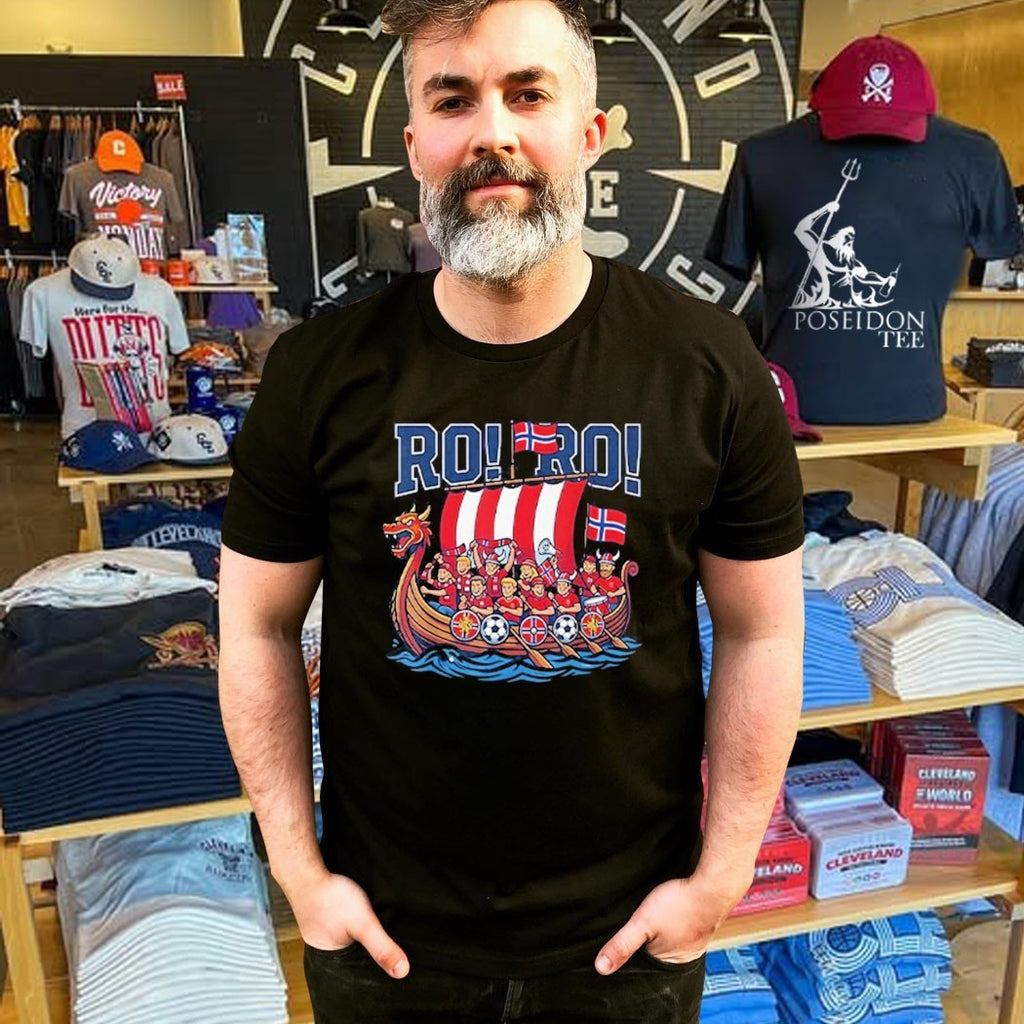 Ro Ro Norway Viking Ship Soccer T-shirt