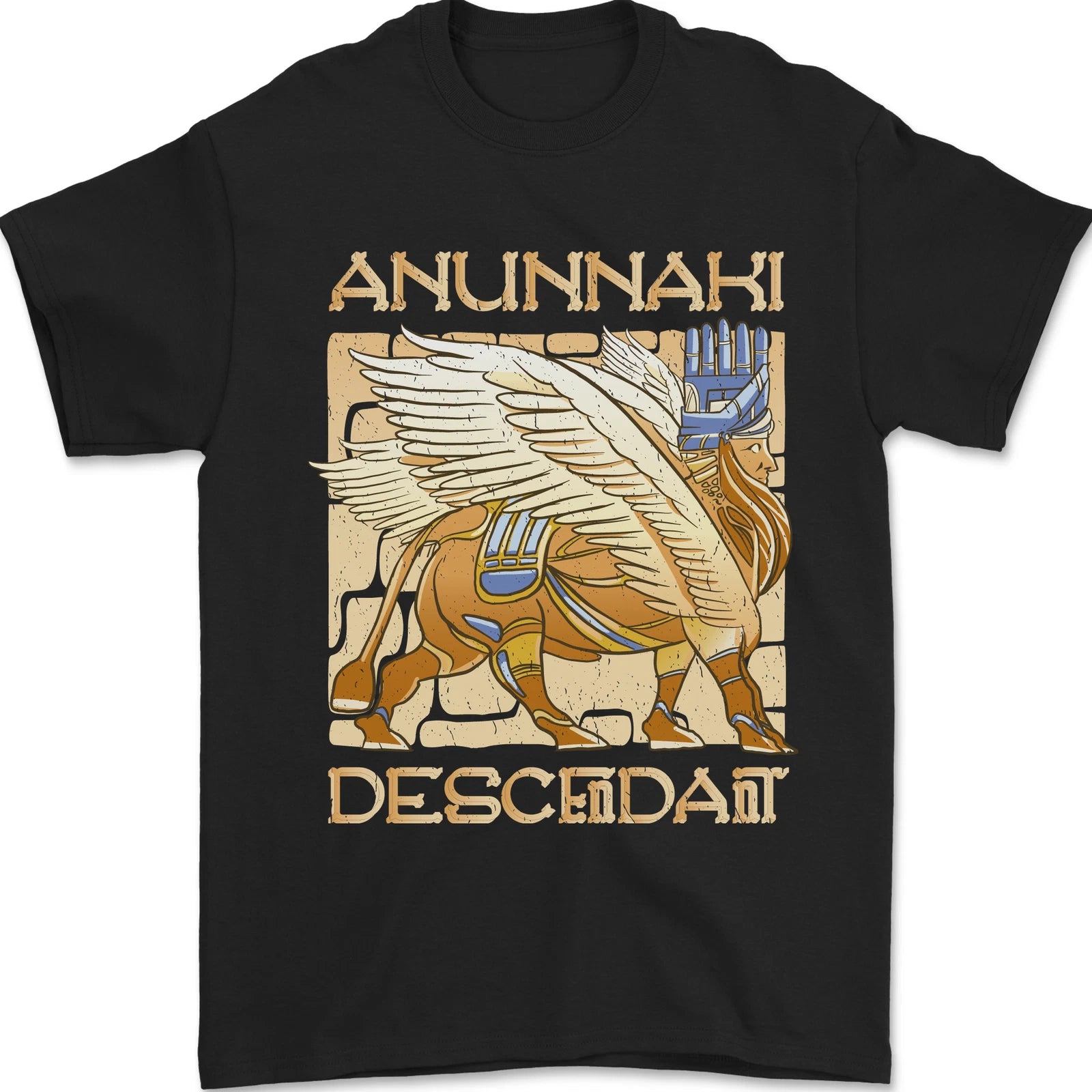 Anunnaki Descendant Ancient Egyptian God Egypt Mens T-Shirt 100% Cotton