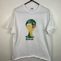 2014 World Cup Brasil Tshirt White Adult XL Soccer Football Brazil