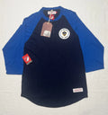 LA Galaxy Shirt Mitchell & Ness Henley Men’s S Small 3/4 Sleeve Blue MLS NWT