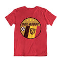 BELGIUM Football T-Shirt Retro Circle, Adults Kids Or Baby, World Cup 2026