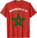 Morocco soccer lover gift Maroc Flag Morocco Moroccan Flag T-Shirt