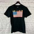 for the love of paws cotton Graphic T-Shirt American Flag Dogs mens S