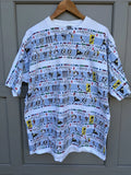 Vtg Xara 1994 AOP World Cup Soccer Graphic Print T Shirt Men’s XL White Cotton