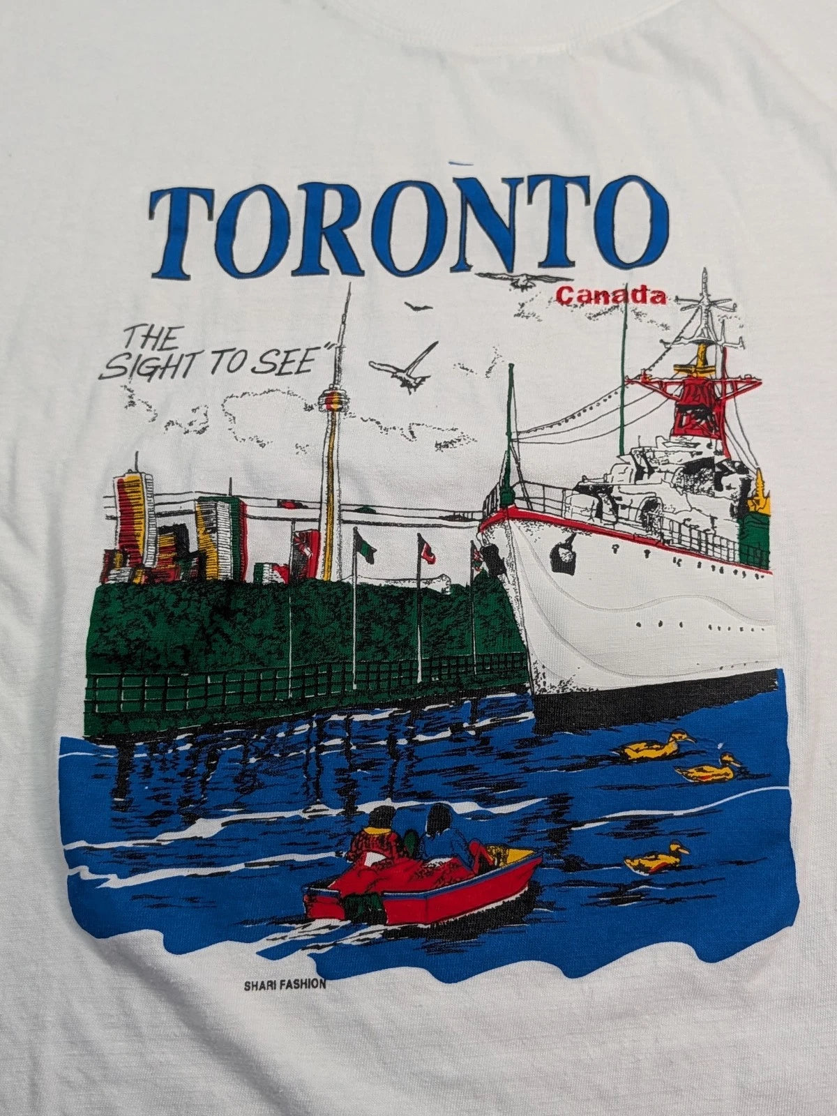 Vintage Toronto Canada Men's Size Large 90s Sogo Harbourfront Area Made Jamaica