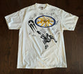 VTG Signed Miami Fusion FC Soccer Spell Out T-Shirt MLS Double Sided AT&T Logo