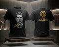 Cristiano Ronaldo Vintage Tee, Black Gold Soccer Fan Shirt, Unisex Football