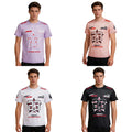 Men's T-Shirt Workout Undershirts Disco Tee Tops Daily Wear Shirts Basic Mesh