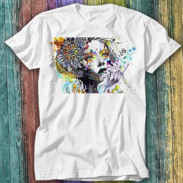 Banksy Urban Princess Graffiti Oil Painting T Shirt Top Tee 407
