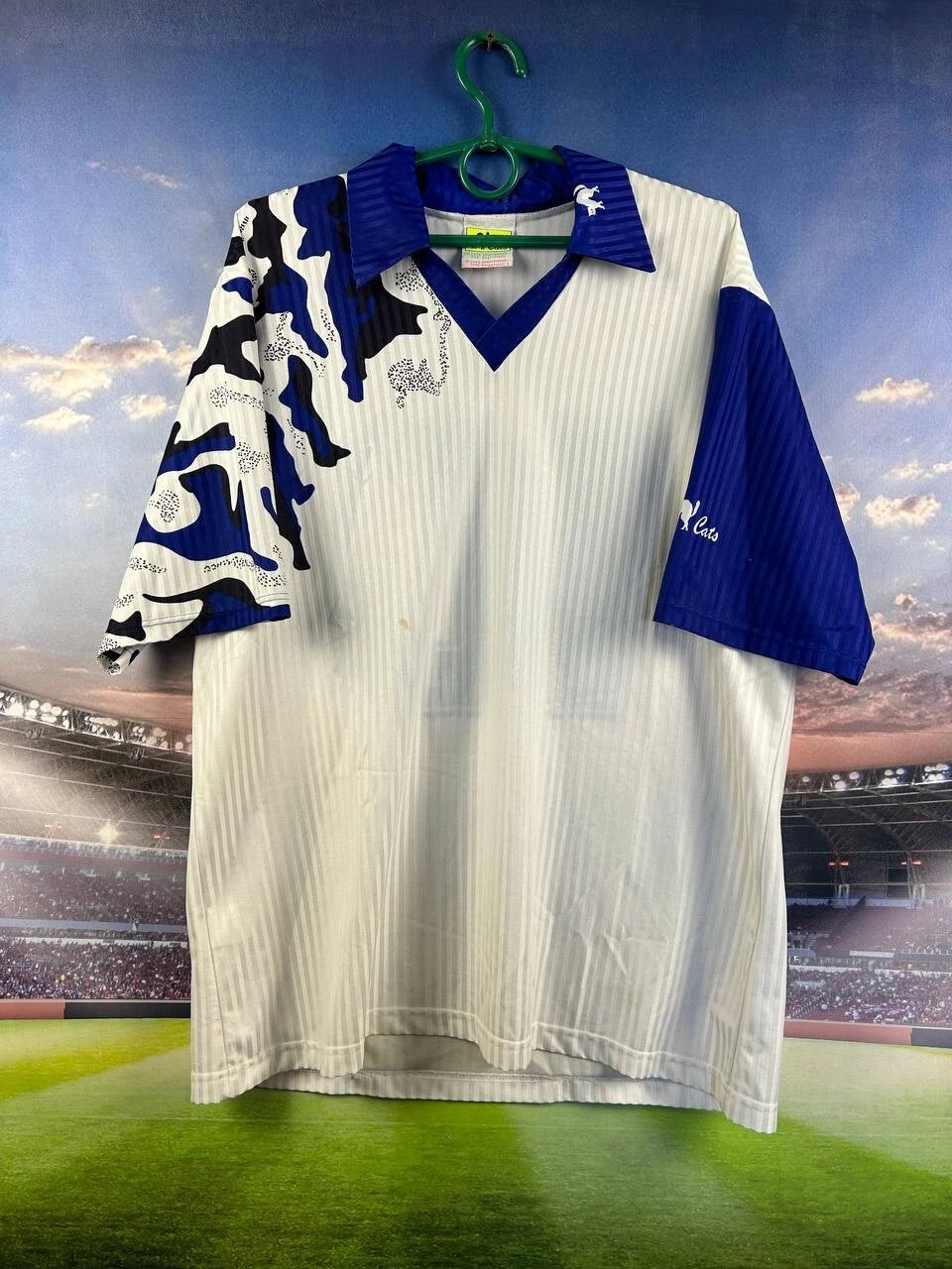 Cats Vintage Jersey Football Soccer Multicolor Shirt Trikot Men Size L