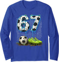 Soccer 67 Six Seven Funny Gen Alpha Meme Drip Cool Long Sleeve T-Shirt