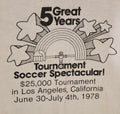 1978 Tournament Soccer Foosball Spectacular Shirt Los Angeles, CA Size Medium