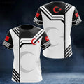 Turkiye 3D Printed Football T-Shirt Breathable World Cup 2026 Tee