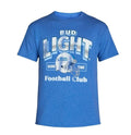 Bud Light Shirt Mens Large Royal Heather Blue Beer Game Time Football Club New