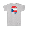 Gift T-Shirt : Czech Republic Distressed Flag Soccer Football Team Country