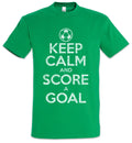 Keep Calm And Score A Goal T-Shirt Football Soccer Fun Player Sports Coach