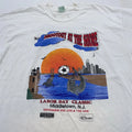 vintage 90s DIADORA SOCCER MIDDLETOWN NEW JERSEY SUNSET T-Shirt LARGE soft