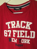Vintage 90s KAPPA Track And Field Soccer T-shirt Large Distressed New York