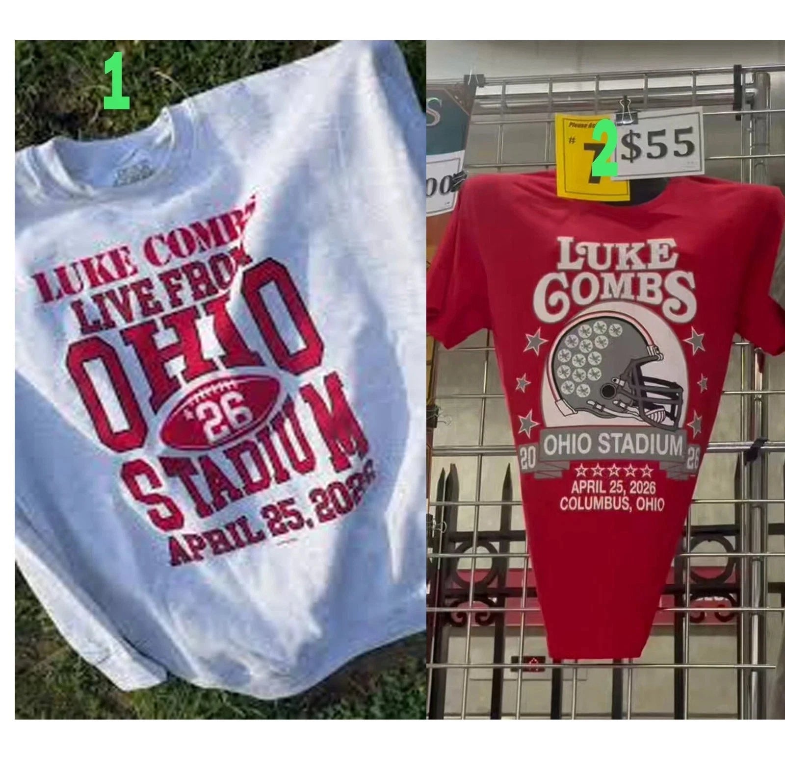 Luke Combs Tour April 25, 2026 Columbus, Ohio T shirt Reprint