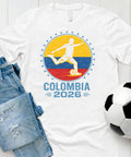 Colombia 2026 World Soccer TShirt Futbol Shirt Flag Tee Gildan Unisex