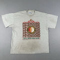 Vintage 90s Feyenoord Rotterham FC T Shirt Men's XL Grey Dutch Football Soccer