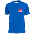Mens Croatia Pocket Shield Badge Football T Shirt Soccer Footy