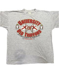 Vintage Old Trafford University T Shirt Double Sided EPL Manchester Unique