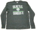 OTS Seattle Sounders Black White Graphic T-Shirt Top Large Cotton Men's Tee GG10