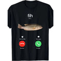 Fih Calling Remind me Message Decline Accept Phone Call Fish T-Shirt