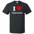 I Love Chipmunks T shirt I Heart Chipmunks Tee