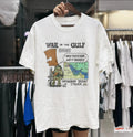 Bootleg Bart 90s Energy War In The Gulf 1991 White T-Shirt Vintage Retro Tee