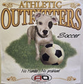 VTG. NO HANDS NO PROBLEM / DOG SOCCER WHITE SHIRT SIZE S-XL  (FRONT PRINT)#273