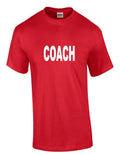 Coach Training Exercise Combat Sports Baseball Soccer Red White Cotton T-shirt