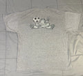 Vintage Peace Frogs Soccer Futbol Tshirt Mens Size Large 90s Y2K Gray Faded