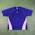 Vintage 2000s Adidas Climalite Blue & White Sports Soccer Shirt Y2K Men's Large