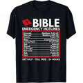 Bible Emergency Hotlines - Funny Christian Bible and Jesus T-Shirt for Men