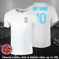 Argentina World Cup Winners Three Star Football Fan T-shirt Maradona Messi