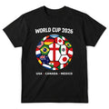World Cup 2026 Football T-Shirt Flags Of The World Soccer Fan Graphic Tee