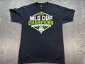 Seattle Sounders FC MLS Cup Champions Black Shirt Med Soccer Futbol PNW 2019 Y2K