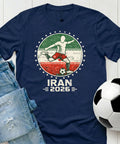 Iran 2026 World Soccer TShirt Futbol Shirt Iranian Flag Tee Gildan Unisex