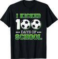 I Kicked 100 Days of School Soccer Sport 100th Day T-Shirt