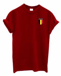 Belgium Team Crest Crew neck Tshirt Support your Country football rugby cricket