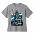 Scotland 2026 Liberty Statue Soccer Funny Retro Graphic Cotton T‑Shirt Unisex