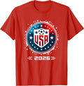 USA Soccer Player Men Soccer T-Shirt Football Fan Tee Patriotic Sports Gift