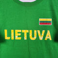 Vintage Lithuania Lietuva Shirt Mens 2XL Green Flag Graphic Soccer Futebol Logo