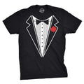 Mens Black Tuxedo T Shirt Funny Lazy Wedding Fake Suit Fancy Marriage Tee