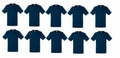 1 5 10 PACK NAVY Fruit of the Loom Heavy Cotton crew neck t shirt-mens tops Lot